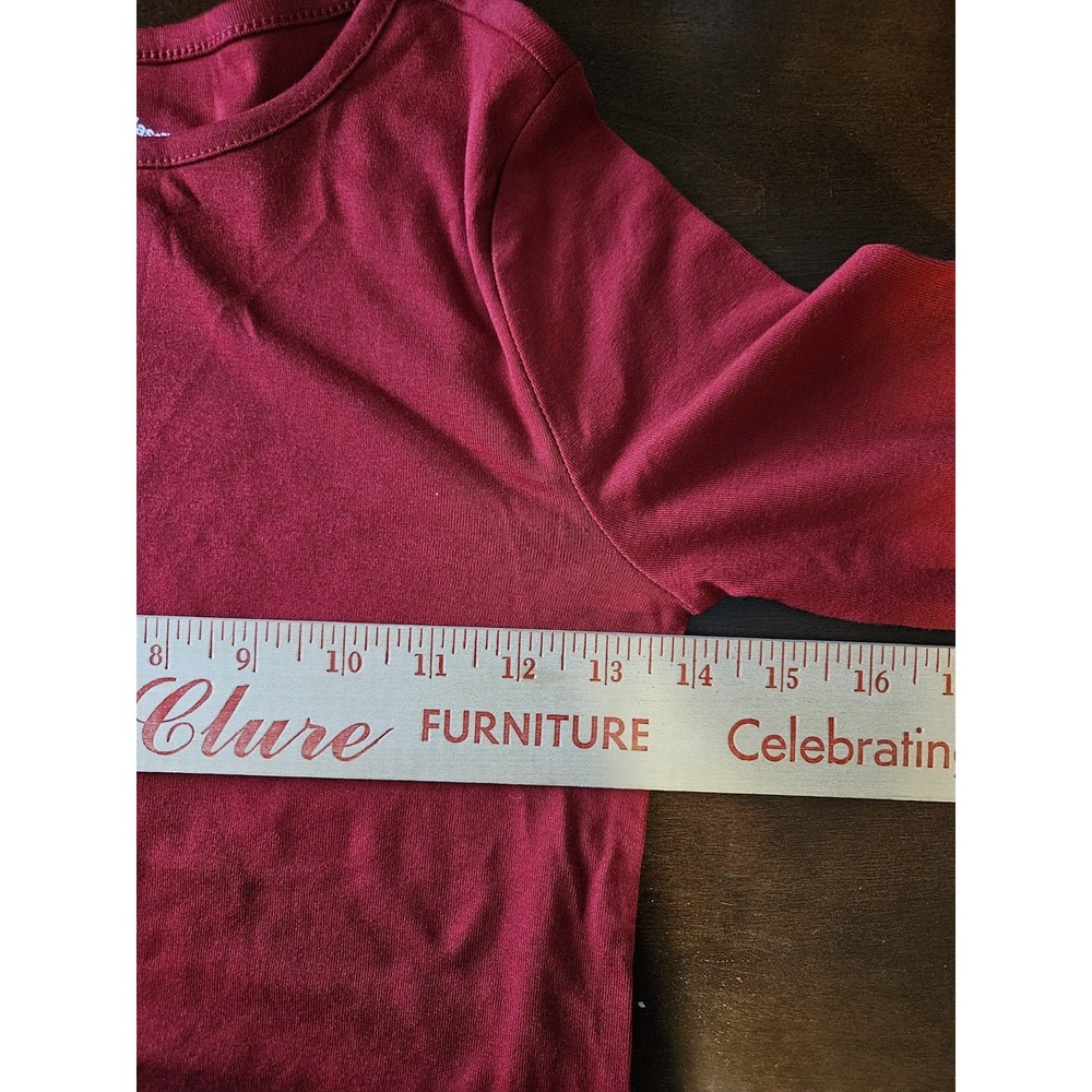 Art Class Girls Red Long Sleeve Cropped Top Lettuce Hem L 10/12 NWT - Picture 4 of 5